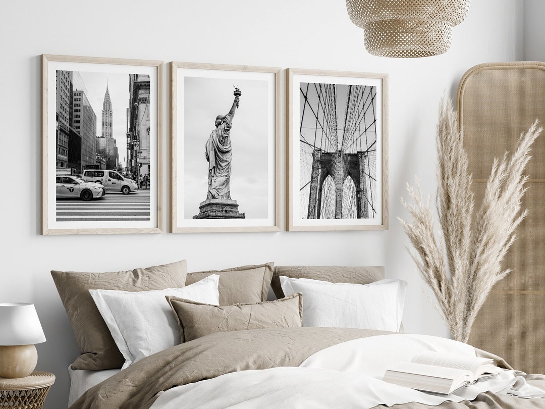 New York Wall Art Set of 3 – Black & White Photography Prints ...