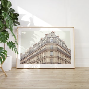 Parisian decor, Paris photography, apartment print, Paris architecture print, neutral wall decor, Paris poster, french home decor
