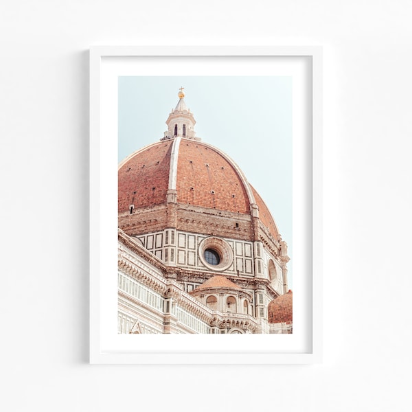 Florens katedraltryck, italiensk väggkonst, toskansk arkitekturfotografi, italiensk heminredning