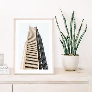 Brutalist architecture wall art, London print, Barbican Centre, London wall art, London photography, Brutalism, minimalist wall art image 3