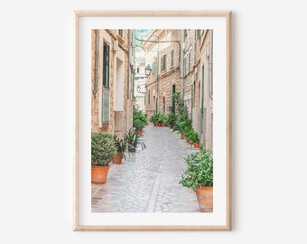 Spain photography print, Soller Mallorca wall art, travel poster, Mediterranean art, fine art photography, Spanish village, rustic decor