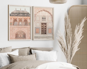 Jaipur Palace Door Print Set – Indian Wall Art, Rajasthan Architecture Photography (digitale download)