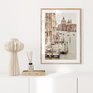 Venedig Druck, neutrale Venedig Wandkunst, Italien Stadt Druck, Venedig Kanal Grande, Vertikale Venedig Architektur Druck, Venedig Fotografie