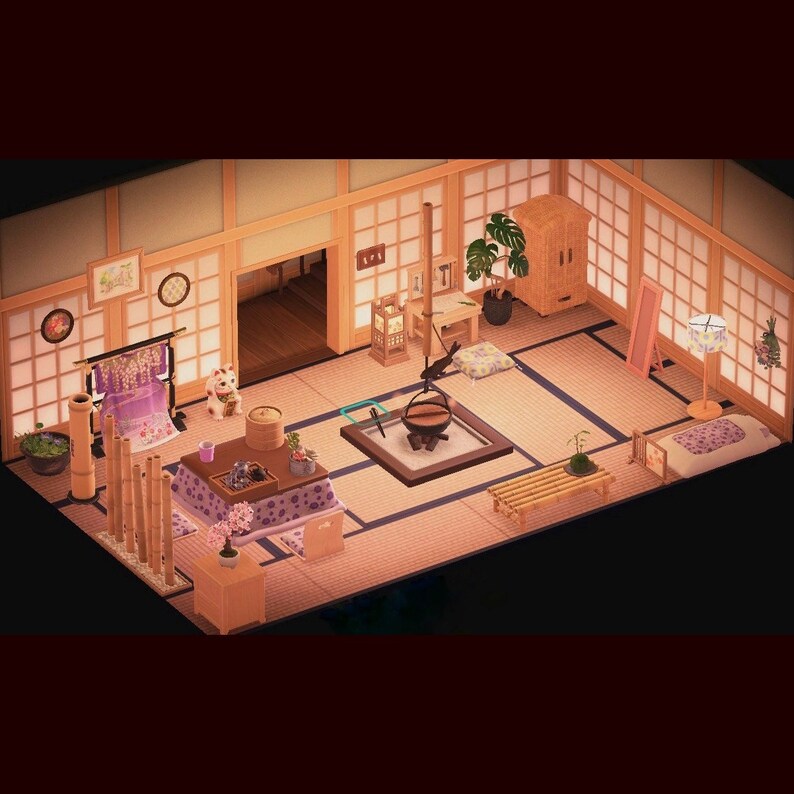 Japanes Tatami Wohnzimmer Möbel Set Animal Crossing neuen | Etsy