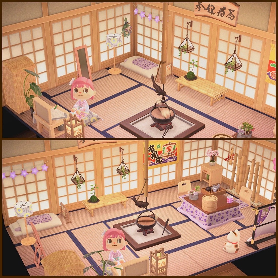 Japanes Tatami Wohnzimmer Möbel Set Animal Crossing neuen | Etsy