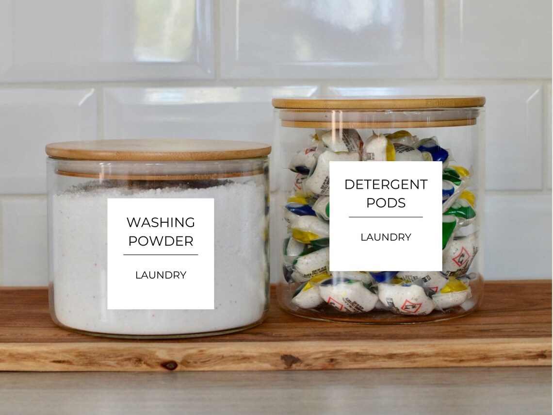 Laundry Labels, Printable, Editable Laundry Organisation Labels, A4 ...