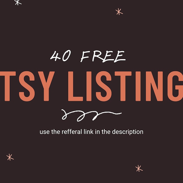 40 free etsy listings, free listings, free etsy listings