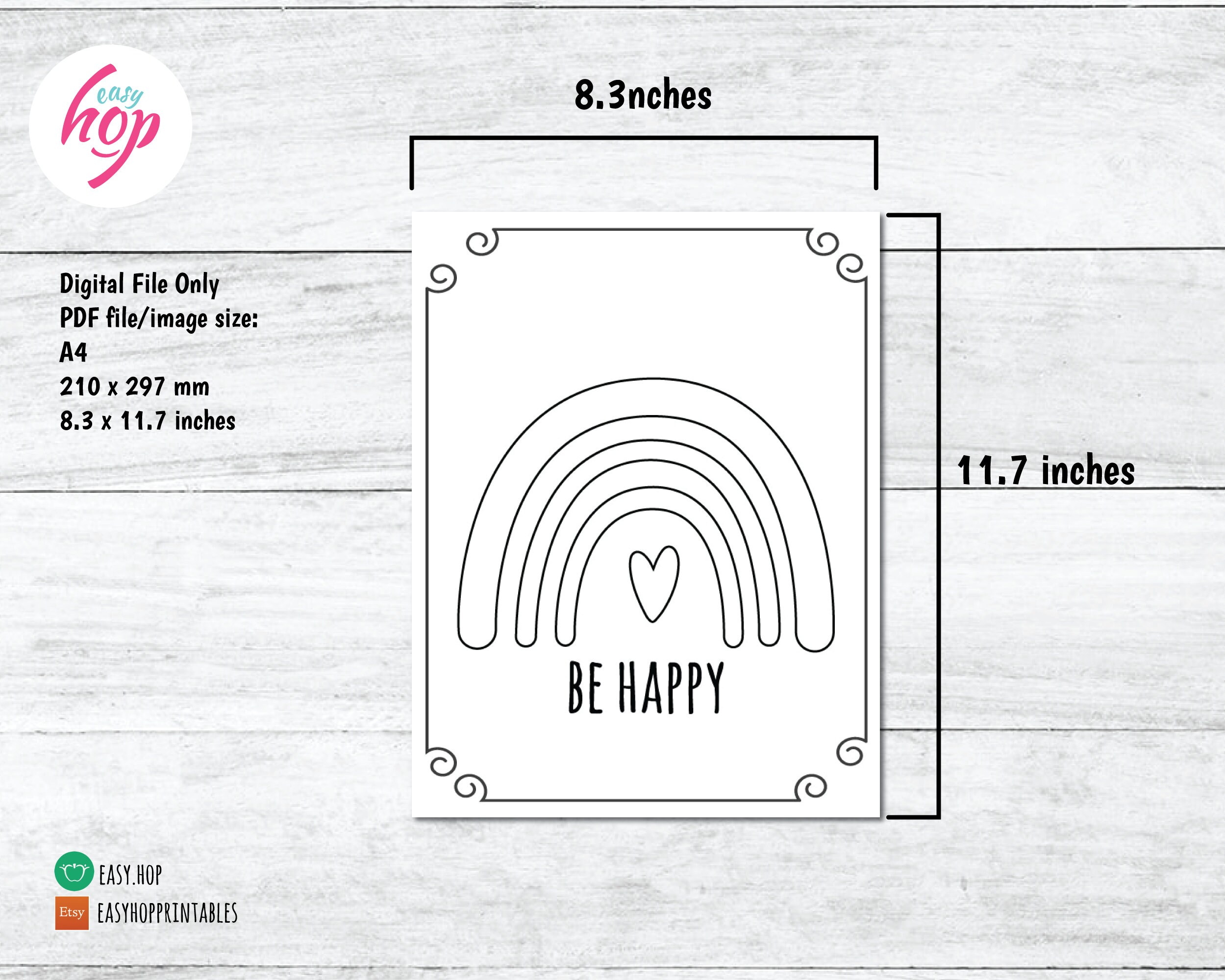 10 PRINTABLE Boho Rainbow Colouring Page Digital Download Kids | Etsy