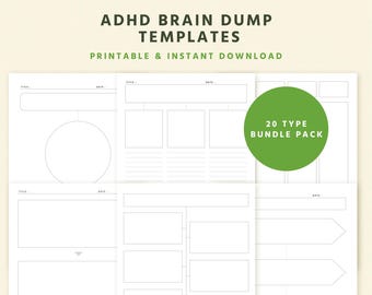 ADHD Brain Dump Printable: Thought Organizer & Daily Planner (PDF)