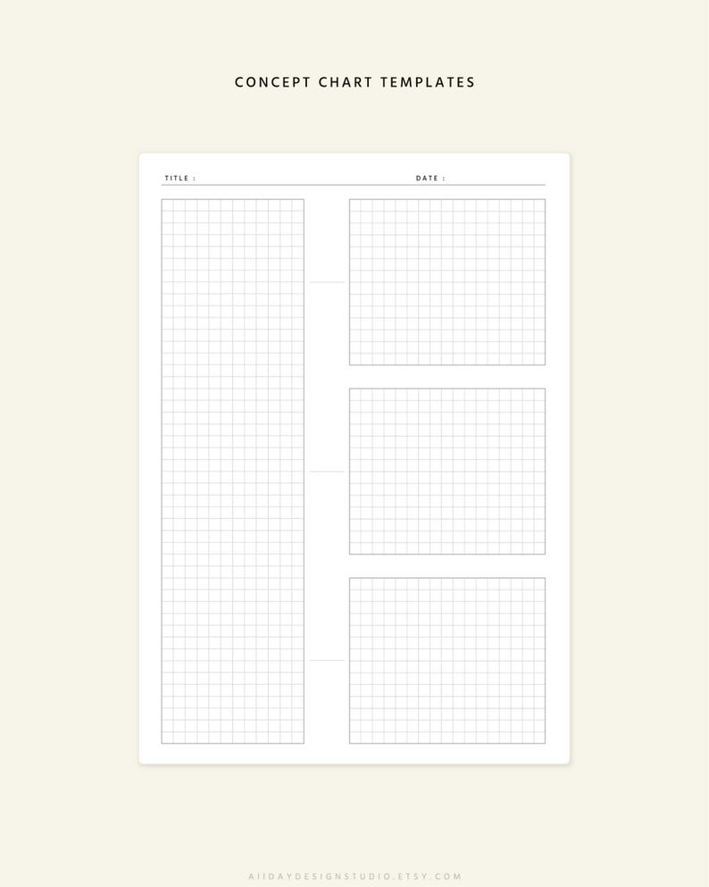 ADHD Brain Dump Template, Concept Chart, Printable Study Notes - Etsy