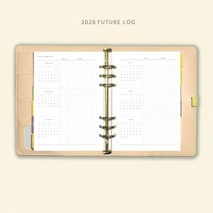 2026 Future Log Printable, Year at a Glance Planning, Minimalist Bullet ...