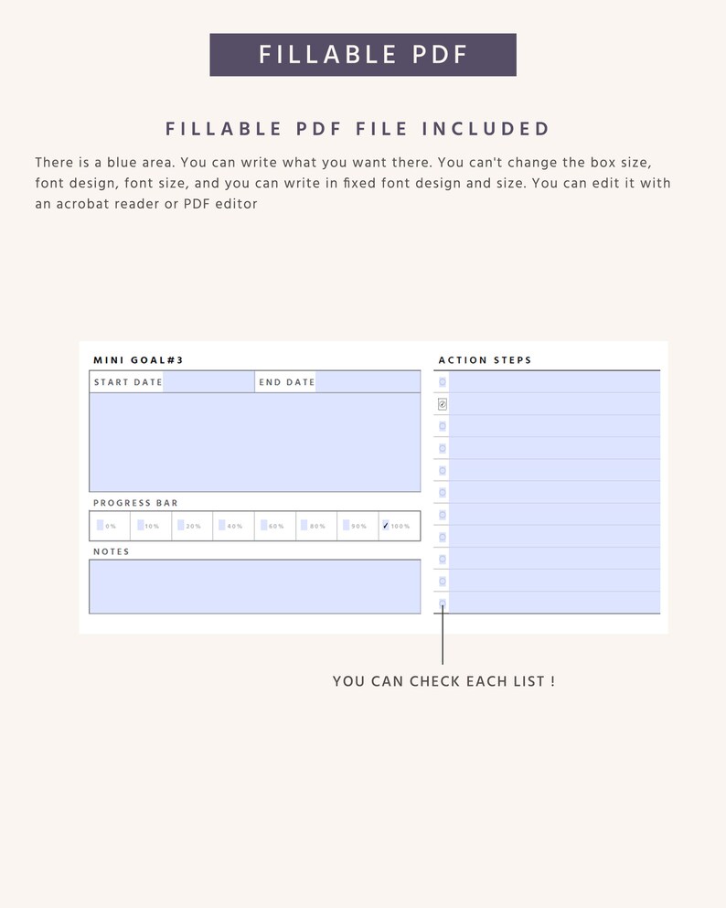 A5 Printable Goal Planner Template Organizer Pages Goal Tracker Goal a5-printable-goal-planner-template-organizer-pages-goal-tracker-goal