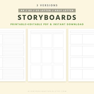 Video Storyboard Template PDF for Film Animation and Content Creators