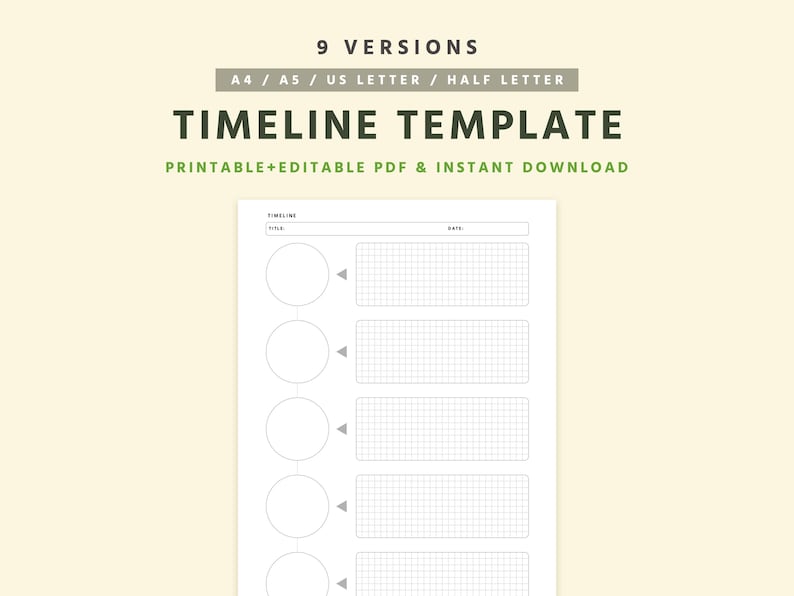 Timeline Letter Statement Example Editable Timeline Template, Project Planner, Student Business ...