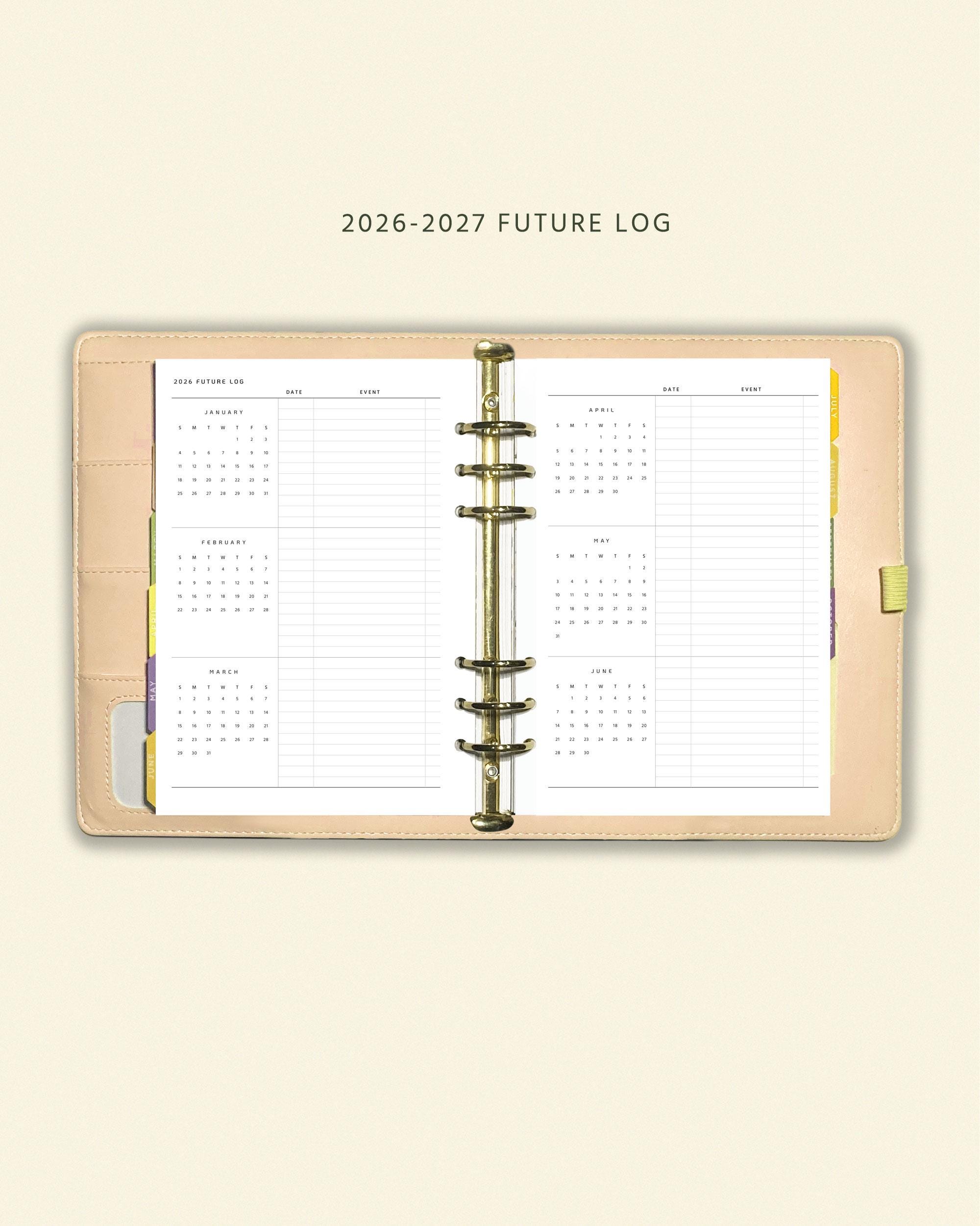 2026-2027 Future Log Planner, Annual Overview Planner for ADHD ...