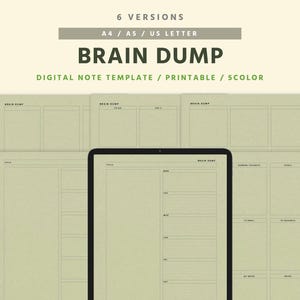 Modelo de Resumo Minimalista: Diário Digital para Goodnotes (PDF para Impressão)