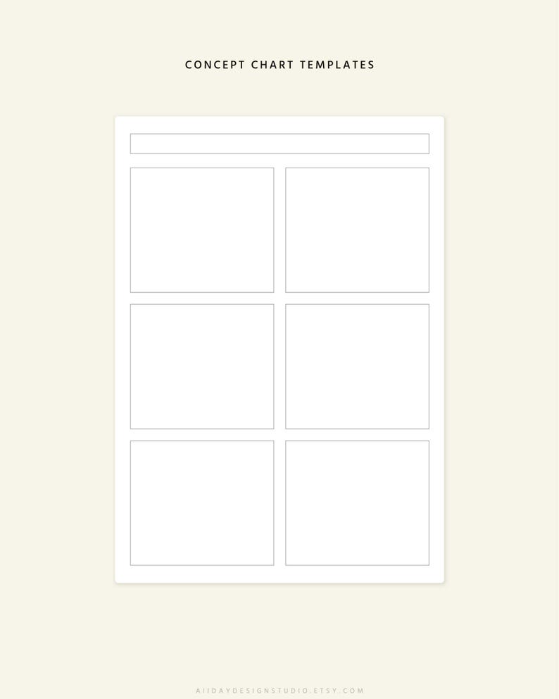 A5 Concept Chart Note Template for ADHD, Note Taking, Lined & Grid ...