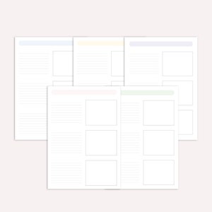 A5 Study Note Planner Insert: Printable Note Template (digital Download ...
