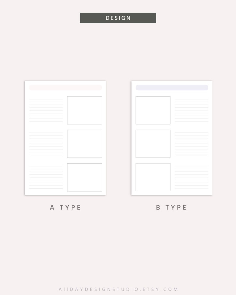 A5 Study Note Planner Insert: Printable Note Template (digital Download ...