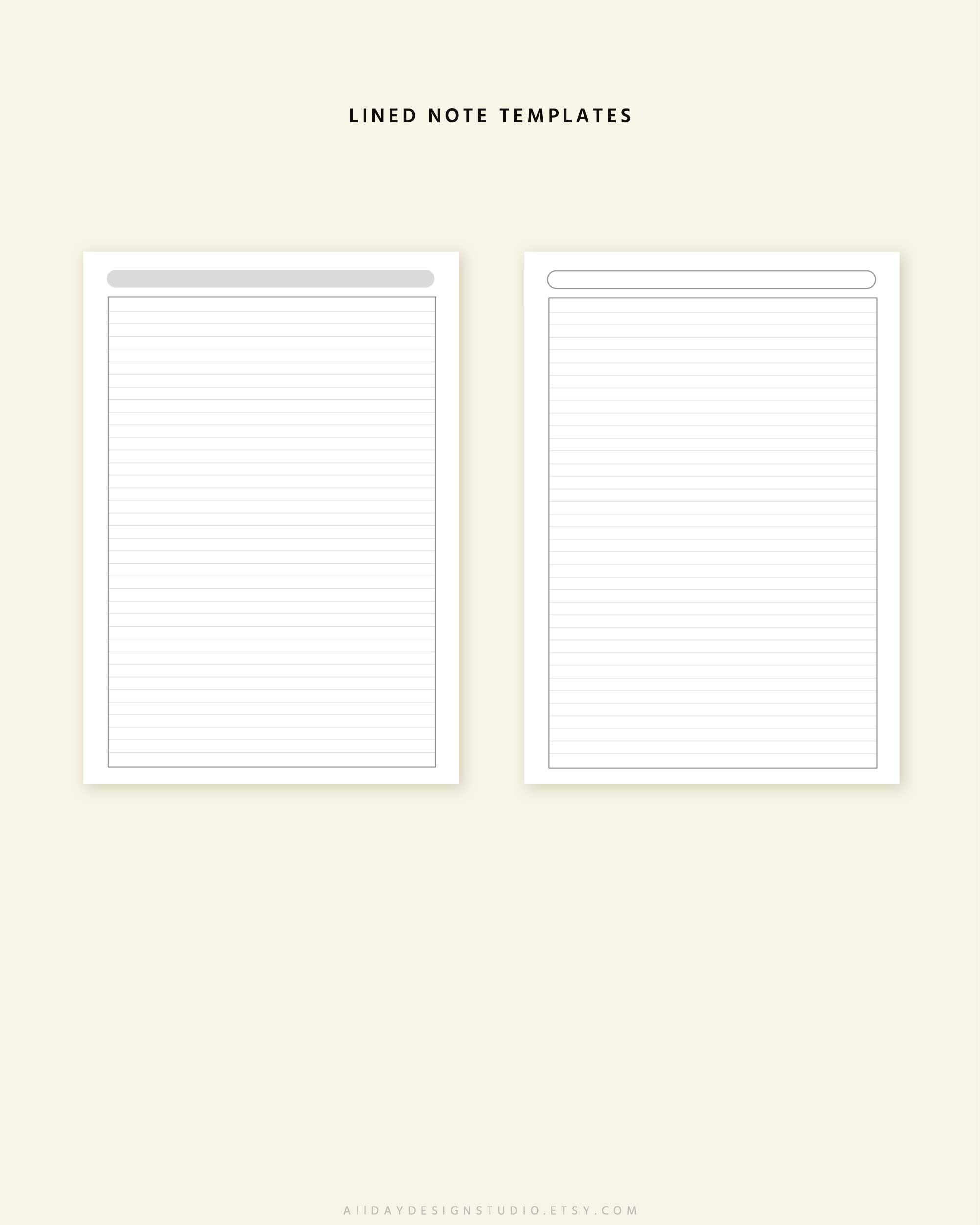 printable study note template: a4, a5, us letter (pdf)... Colorful Lined Notes Printable: A4, A5, US Letter Sizes (PDF), Simple ...