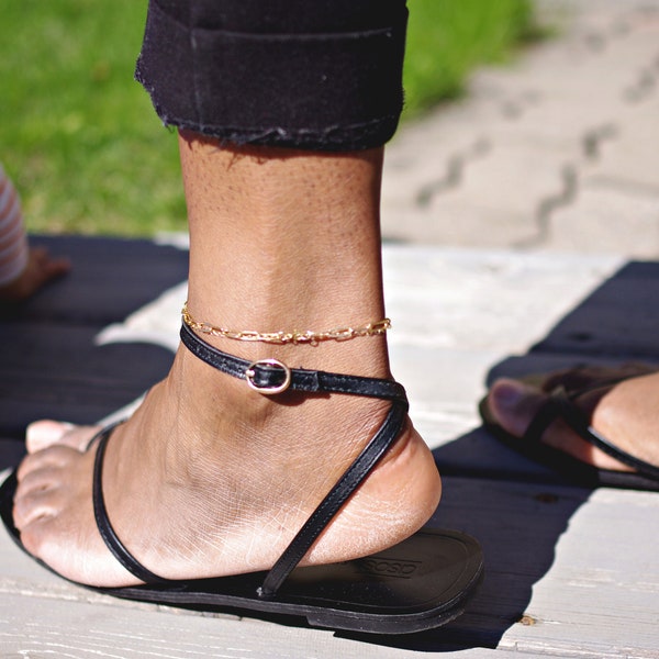 Paper clip ankle bracelet- Paperclip ankle bracelet - summer bracelet - anklet - ankle bracelet - ankle chain - summer anklet