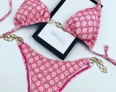 GG luxury inspired designer 2 piece bikini