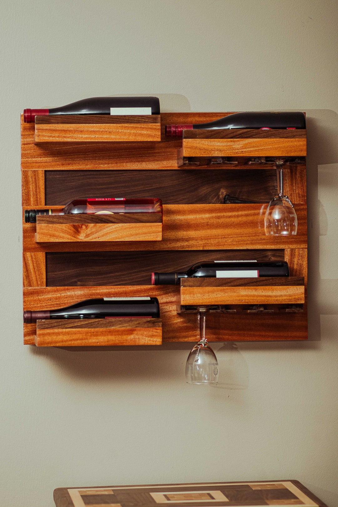 Handmade Wooden Wine Rack - Etsy