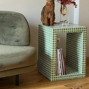 Tile Shelf, Handmade Tile Cube, Designer Furniture, Coffee Table