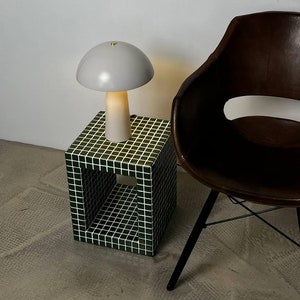 Coffee Table, Handmade Tile Cube, Designer Furniture, Table near the bed, Nightshelf