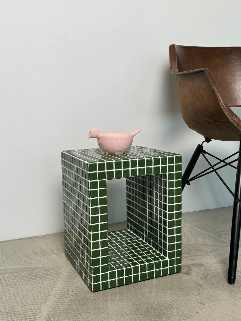 Tile Shelf, Tile Coffee Table, Handmade Tile Cube, Designer Furniture, Coffee Table