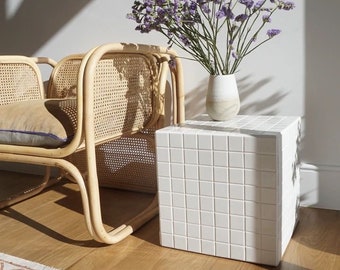 Handmade Tile Cube, Designer Furniture, Tile Shelf, Coffee Table
