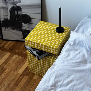 Handmade Tile Cube, Designer Furniture, Tile Shelf, Coffee Table, Nightshelf, shelf for record player, Coffee table image 6