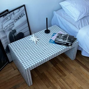 Tiled table. TV table. Side table. Bedside table. Table for home. Coffee shop table.