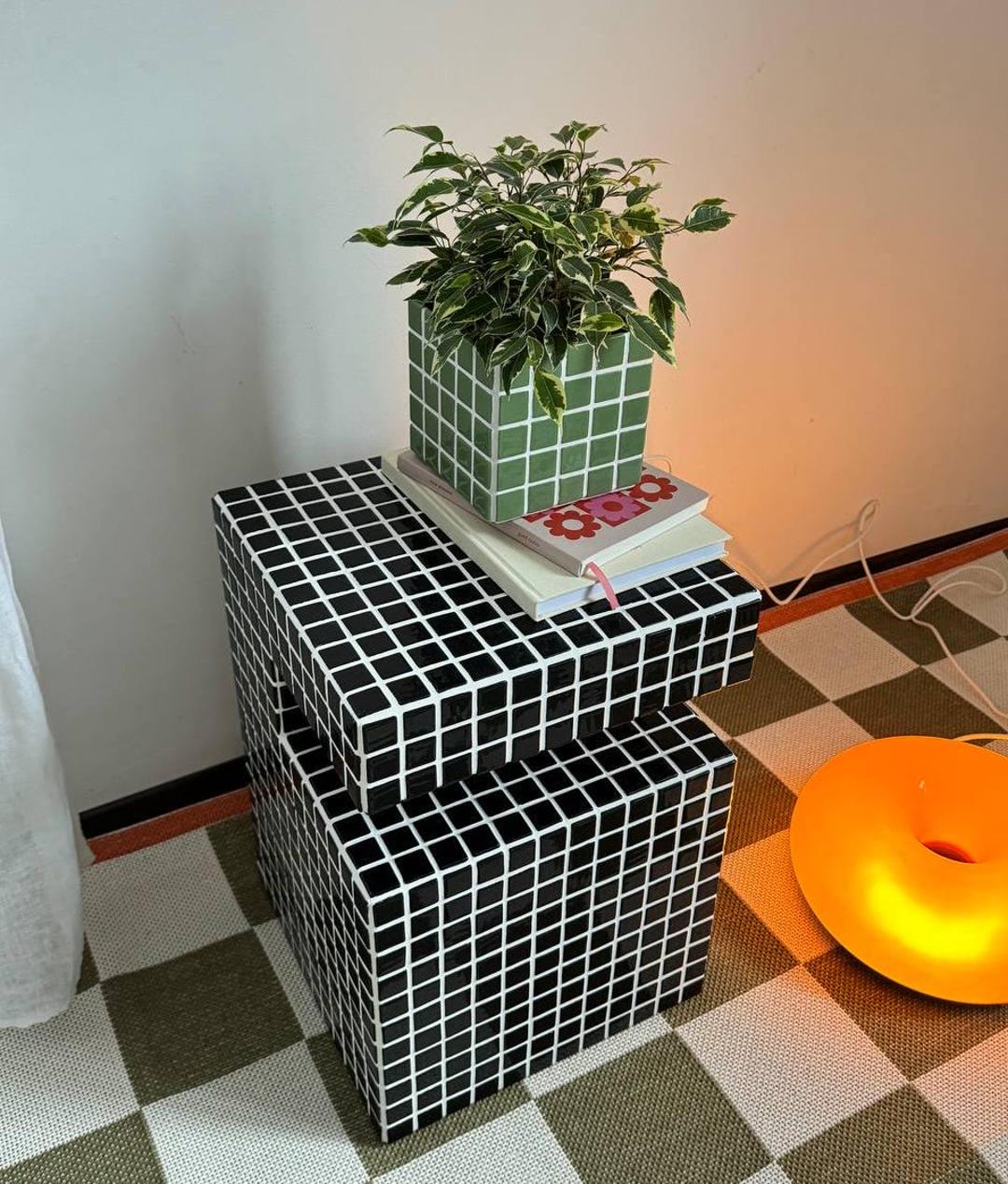 Side Table. Tiled Coffee Table. Home Decor. Handmade. Eco-friendly ...