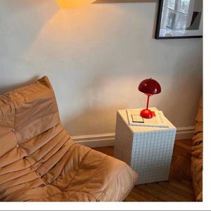 White table. Coffee table. Tile table. Bedside table. lamp table. End table.