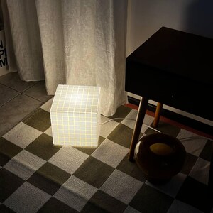 Tile lamp. Lamp made from recycled glass. Handmade. Home decor.
