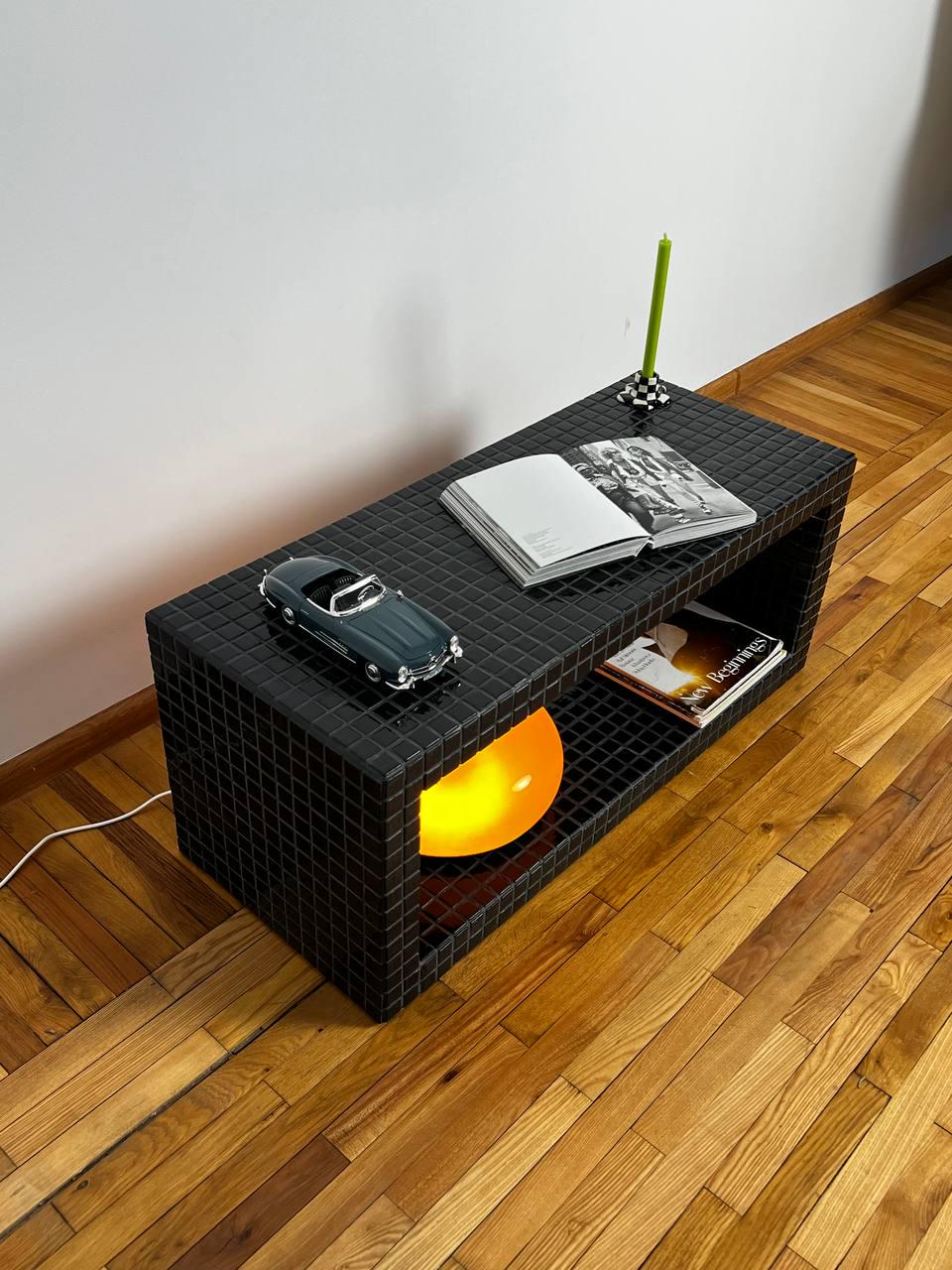 Tile coffee table, tile shelf, designer table, tile furniture, Tile Side Table, Home Design, Home Decor, TV table