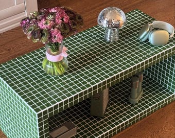 Coffee table. Tiled table. Home decor. Table for home. Bedside table.