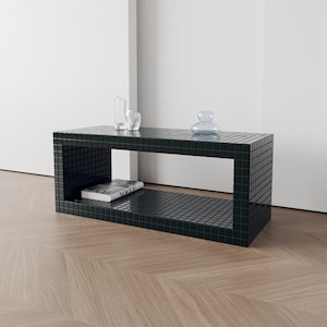 Tile coffee table, tile shelf, designer table, tile furniture, Tile Side Table, Home Design, Home Decor, TV table