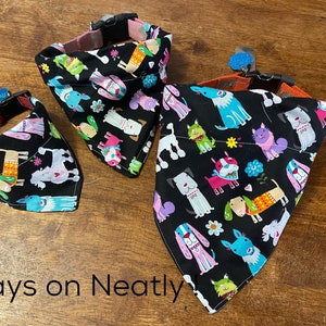 Dog Bandana Over the Collar Slip On Christmas Halloween Birthday Summer Spring
