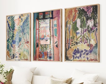 Matisse Exhibition Print Set: Abstract Watercolor Museum Wall Art