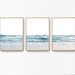 Blue Wave Set of 3 Ocean Waves Print Coastal Blue Poster 3 Piece Waves Art Wall Decor Photo Poster Giclee Waves Poster Large Blue Beach Set