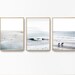 California Beach Surf Wall Prints Blue Coastal Set Surfer Waves Poster Giclee Beach Poster Surfing Photo Set of 3 Coastal Waves Beach Poster 