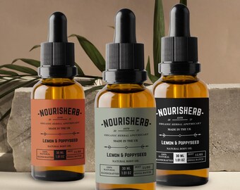 Plantilla de etiqueta para gotero de cuidado de la piel en Canva, etiqueta editable para frasco de sérum, diseño de envases cosméticos, imagen de marca minimalista para botica 022