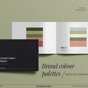 Brand Color Palette, Sage Brand Color Palette, Green Colour Scheme, Brand Palette, Printable Colour Palette Booklet, Herbalist Color Schemes