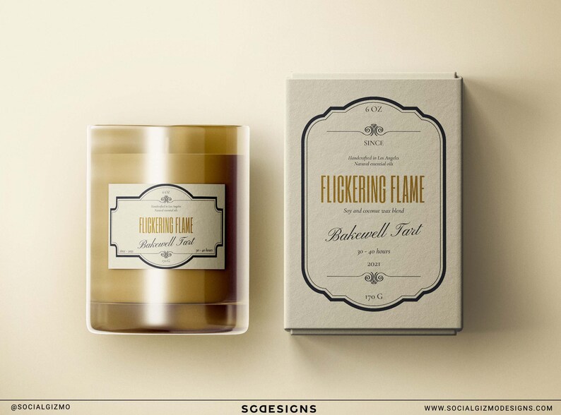 Apothecary Candle Label Templates Vintage Candle Labels Etsy