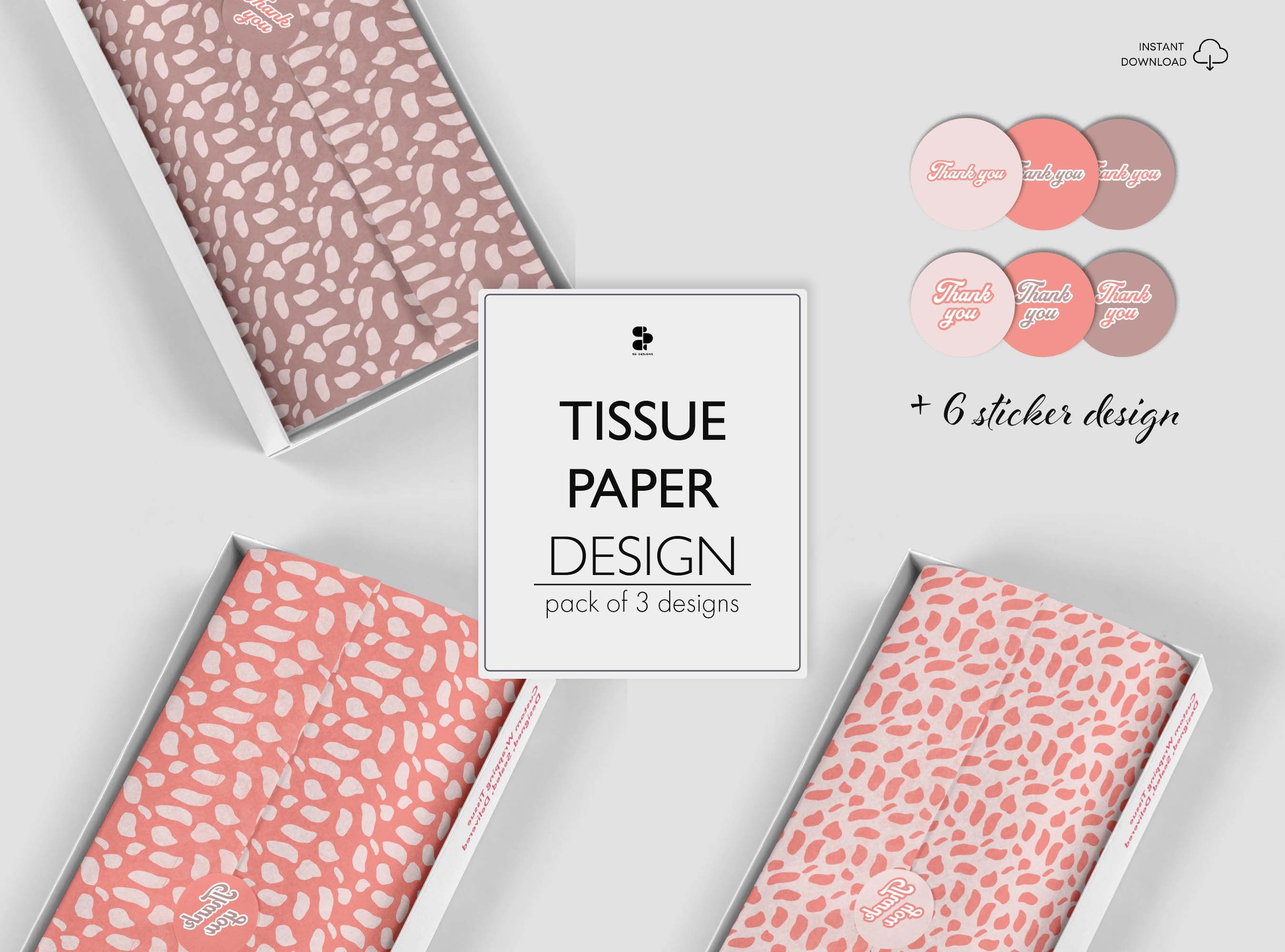 Tissue Paper Pattern, Branded Tissue Paper, Packaging, Illustrative Brand  Pattern, Personalised Tissue Paper With Logo, Gift Wrapping 