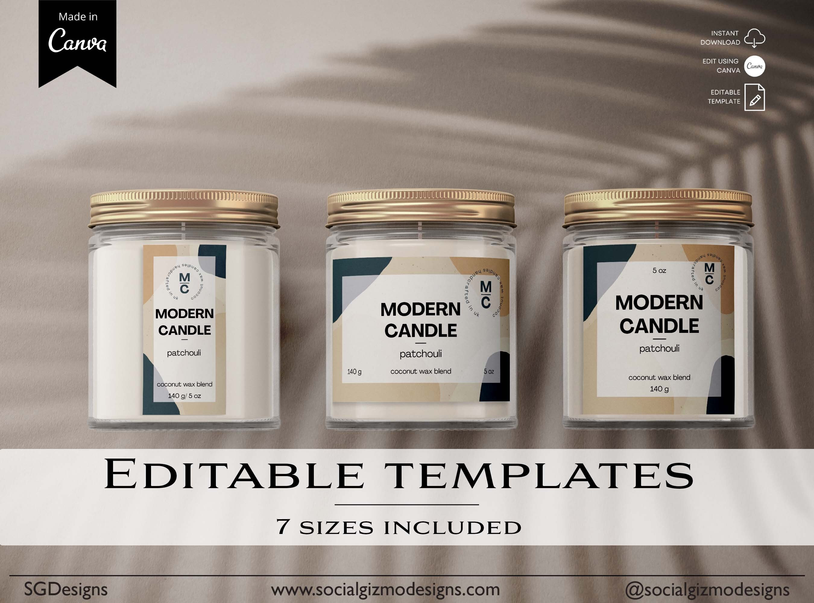 Candle Label Design Printable Candle Labels Digital - Etsy