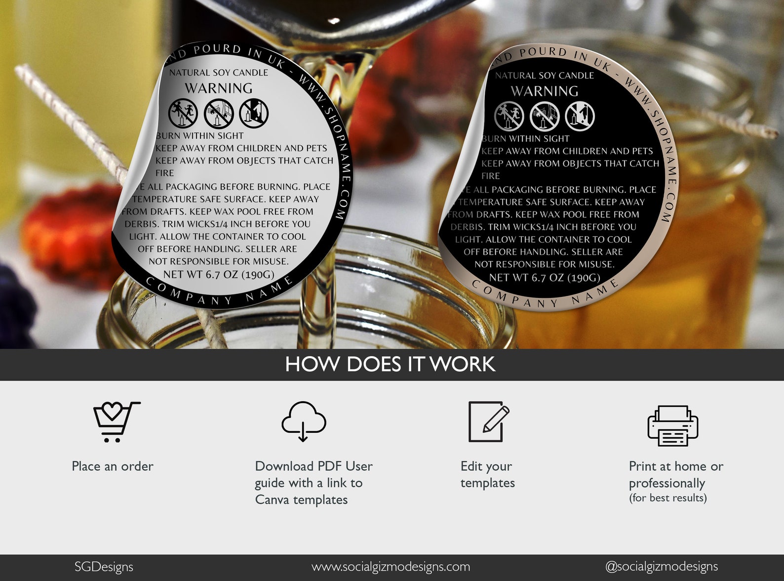 CLP Label Template Candle Warning Labels DIY Candle Warning Etsy