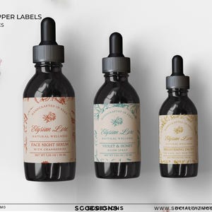 Luxury Ornate Apothecary Skincare Label Templates: Vintage Dropper, Jar ...